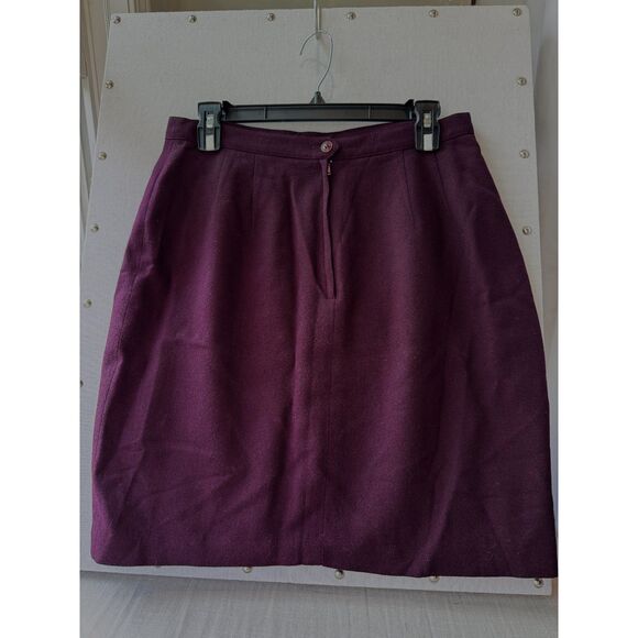 Vintage 90s Kasper 12P Wool Womens Business Mini Skirt Suit - Classic Power Look - Picture 9 of 11